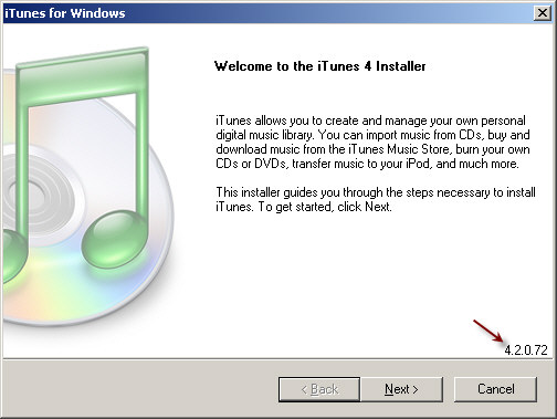  iTunes 4.2 安装界面 