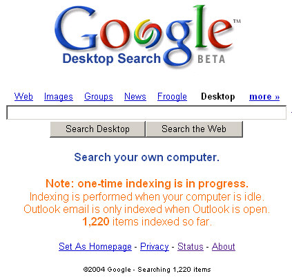  Google Desktop Search(Beta) 