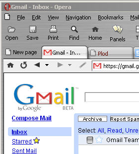  Gmail in Opera 