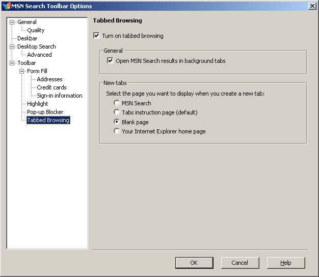  IE6 Tabbrowsing Setting 