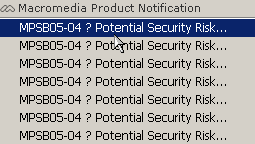  Macromedia Security Bulletin 