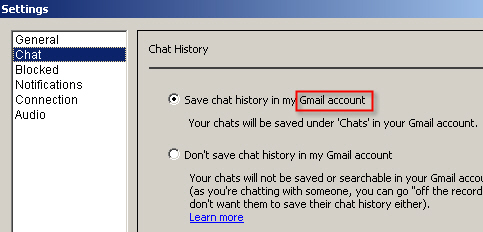  保存GTalk聊天记录到Gmail 