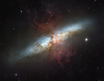  Messier 82 by Hubble 